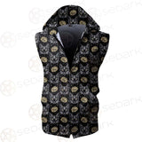 Four Eyed Cat Roses SDN-1011 Zip Sleeveless Hoodie