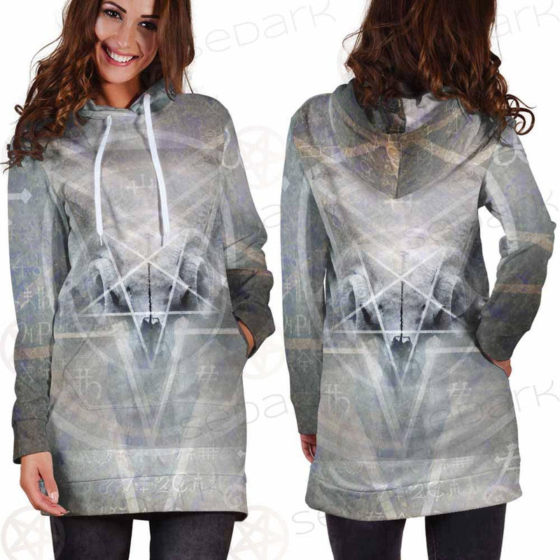 Black Mass Montage Occult Goat Skull SDN-1012 Hoodie Dress