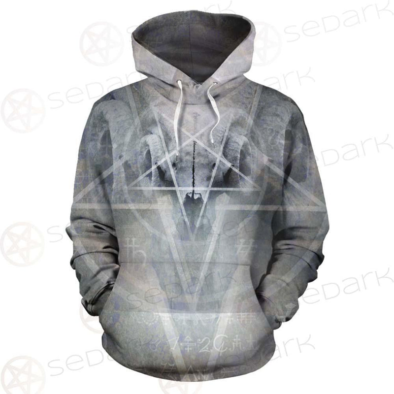 Black Mass Montage Occult Goat Skull SDN-1012 Hoodie Allover