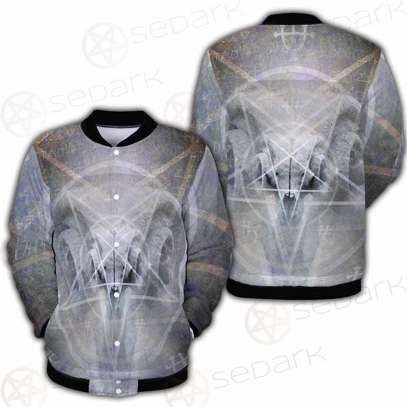 Black Mass Montage Occult Goat Skull SDN-1012 Button Jacket