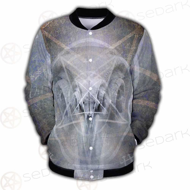 Black Mass Montage Occult Goat Skull SDN-1012 Button Jacket