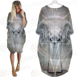 Black Mass Montage Occult Goat Skull SDN-1012 Batwing Pocket Dress