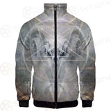 Black Mass Montage Occult Goat Skull SDN-1012 Stand-up Collar Jacket