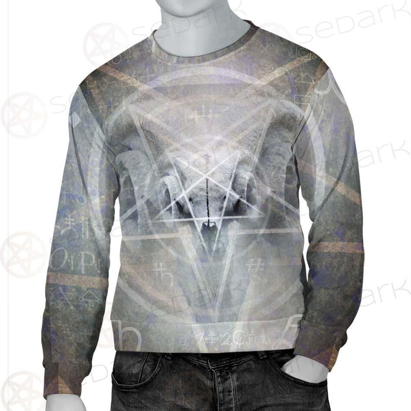 Black Mass Montage Occult Goat Skull SDN-1012 Unisex Sweatshirt