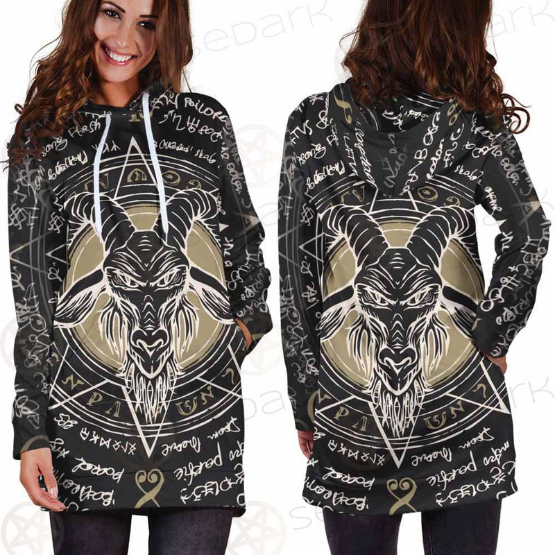 The Symbol Baphomet Of Satanism Baphomet SDN-1013 Hoodie Dress
