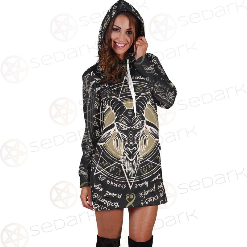 The Symbol Baphomet Of Satanism Baphomet SDN-1013 Hoodie Dress