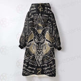 The Symbol Baphomet Of Satanism Baphomet SDN-1013 Oversized Sherpa Blanket Hoodie