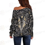 The Symbol Baphomet Of Satanism Baphomet SDN-1013 Off Shoulder Sweaters