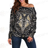 The Symbol Baphomet Of Satanism Baphomet SDN-1013 Off Shoulder Sweaters