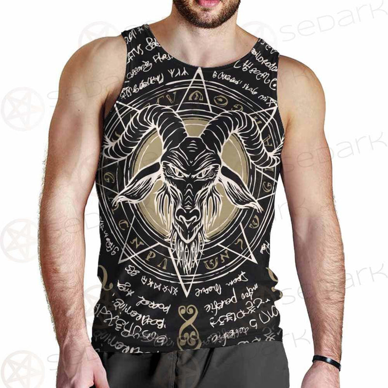 The Symbol Baphomet Of Satanism Baphomet SDN-1013 Men Tank-tops
