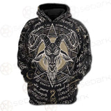 The Symbol Baphomet Of Satanism Baphomet SDN-1013 Hoodie Raglan