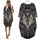 The Symbol Baphomet Of Satanism Baphomet SDN-1013 Batwing Pocket Dress