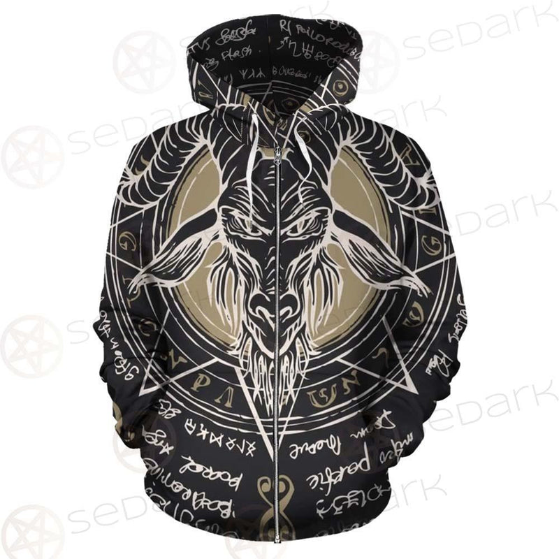 The Symbol Baphomet Of Satanism Baphomet SDN-1013 Zip-up Hoodies