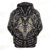 The Symbol Baphomet Of Satanism Baphomet SDN-1013 Hoodie Raglan Zip