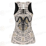 Horned Goat And Octagonal Star SDN-1014 Hollow Out Tank Top