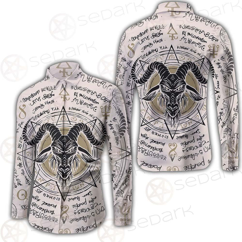 Horned Goat And Octagonal Star SDN-1014 Long Sleeve Shirt
