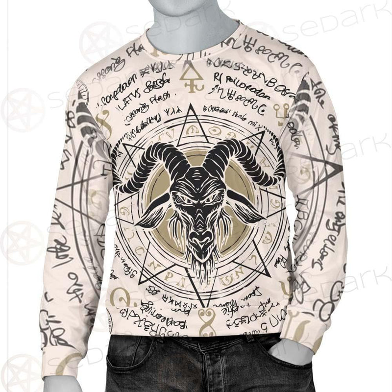 Horned Goat And Octagonal Star SDN-1014 Unisex Sweatshirt
