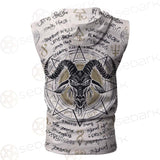 Horned Goat And Octagonal Star SDN-1014 Zip Sleeveless Hoodie