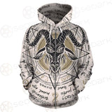 Horned Goat And Octagonal Star SDN-1014 Zip-up Hoodies