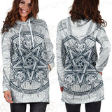 Goat Skulls And Star Rays SDN-1015 Hoodie Dress