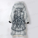 Goat Skulls And Star Rays SDN-1015 Oversized Sherpa Blanket Hoodie
