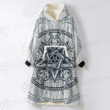 Goat Skulls And Star Rays SDN-1015 Oversized Sherpa Blanket Hoodie