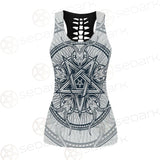 Goat Skulls And Star Rays SDN-1015 Hollow Out Tank Top