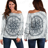 Goat Skulls And Star Rays SDN-1015 Off Shoulder Sweaters