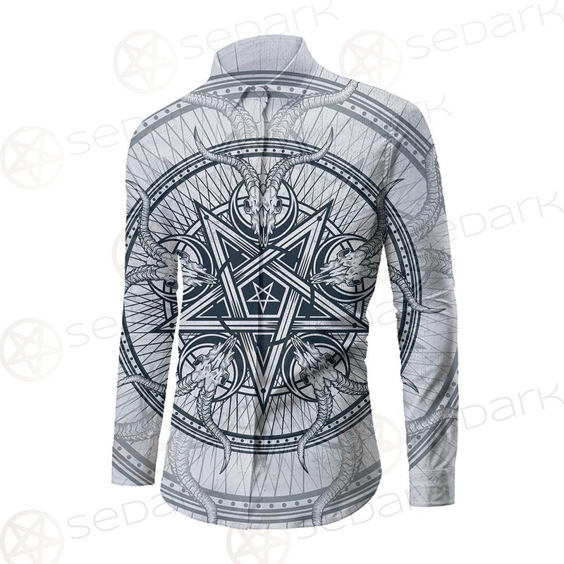 Goat Skulls And Star Rays SDN-1015 Long Sleeve Shirt