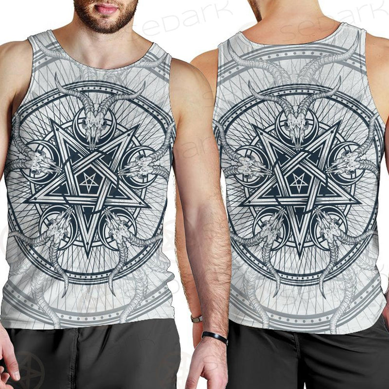 Goat Skulls And Star Rays SDN-1015 Men Tank-tops