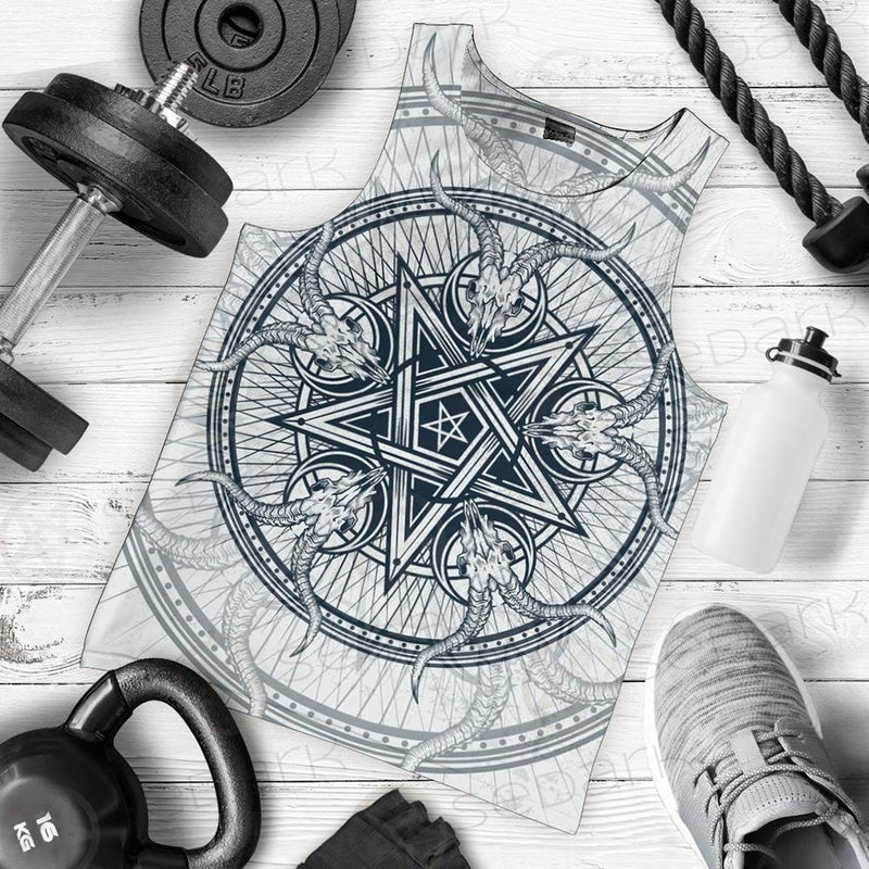 Goat Skulls And Star Rays SDN-1015 Men Tank-tops