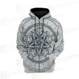 Goat Skulls And Star Rays SDN-1015 Hoodie Raglan Zip