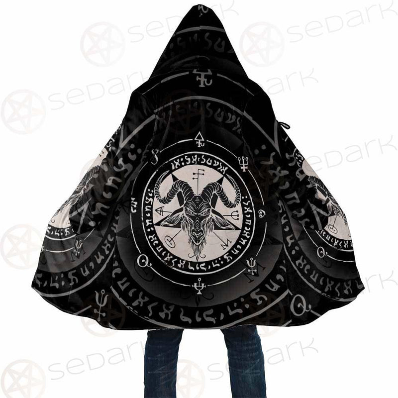 Horned Goat And Pentagram SDN-1016 Cloak with bag