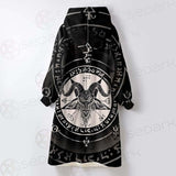 Horned Goat And Pentagram SDN-1016 Oversized Sherpa Blanket Hoodie