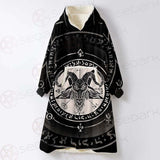 Horned Goat And Pentagram SDN-1016 Oversized Sherpa Blanket Hoodie