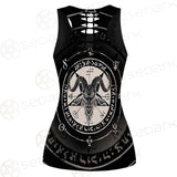Horned Goat And Pentagram SDN-1016 Hollow Out Tank Top