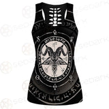 Horned Goat And Pentagram SDN-1016 Hollow Out Tank Top