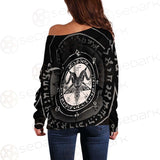 Horned Goat And Pentagram SDN-1016 Off Shoulder Sweaters