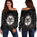 Horned Goat And Pentagram SDN-1016 Off Shoulder Sweaters