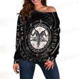 Horned Goat And Pentagram SDN-1016 Off Shoulder Sweaters