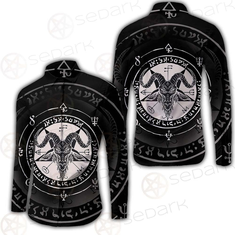 Horned Goat And Pentagram SDN-1016 Long Sleeve Shirt