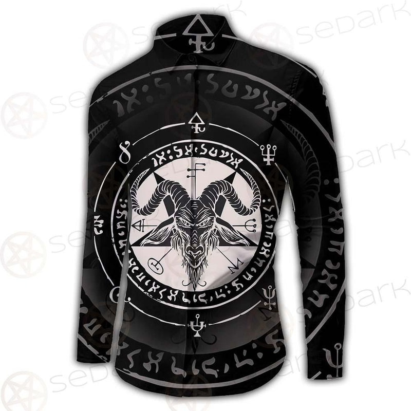 Horned Goat And Pentagram SDN-1016 Long Sleeve Shirt