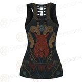 Head Satan Goat Occult SDN-1017 Hollow Out Tank Top