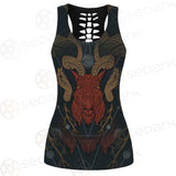 Head Satan Goat Occult SDN-1017 Hollow Out Tank Top