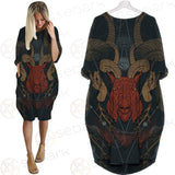 Head Satan Goat Occult SDN-1017 Batwing Pocket Dress