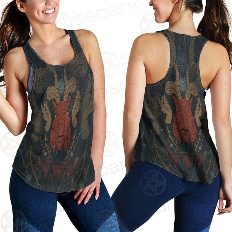 Head Satan Goat Occult SDN-1017 Women Tank Top