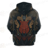 Head Satan Goat Occult SDN-1017 Hoodie Raglan Zip