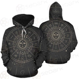 Vector Illustration Set Of Moon Phases SDN-1018 Hoodie Allover