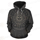 Vector Illustration Set Of Moon Phases SDN-1018 Hoodie Allover