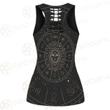 Vector Illustration Set Of Moon Phases SDN-1018 Hollow Out Tank Top